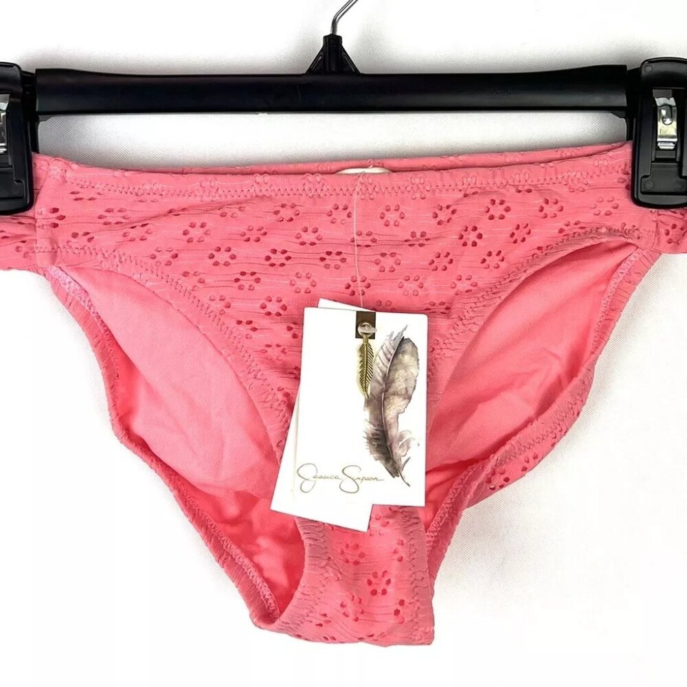 Jessica Simpson Women’s Pink Coral Hipster Bikini Bottom Size S